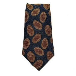 Perry Ellis Collection 100% Italian Silk Neck Tie Men's Blue‎ Brown USA 56x4